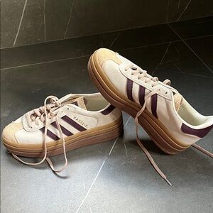 Adidas Gazelle Women's Sneakers - Cream and Purple